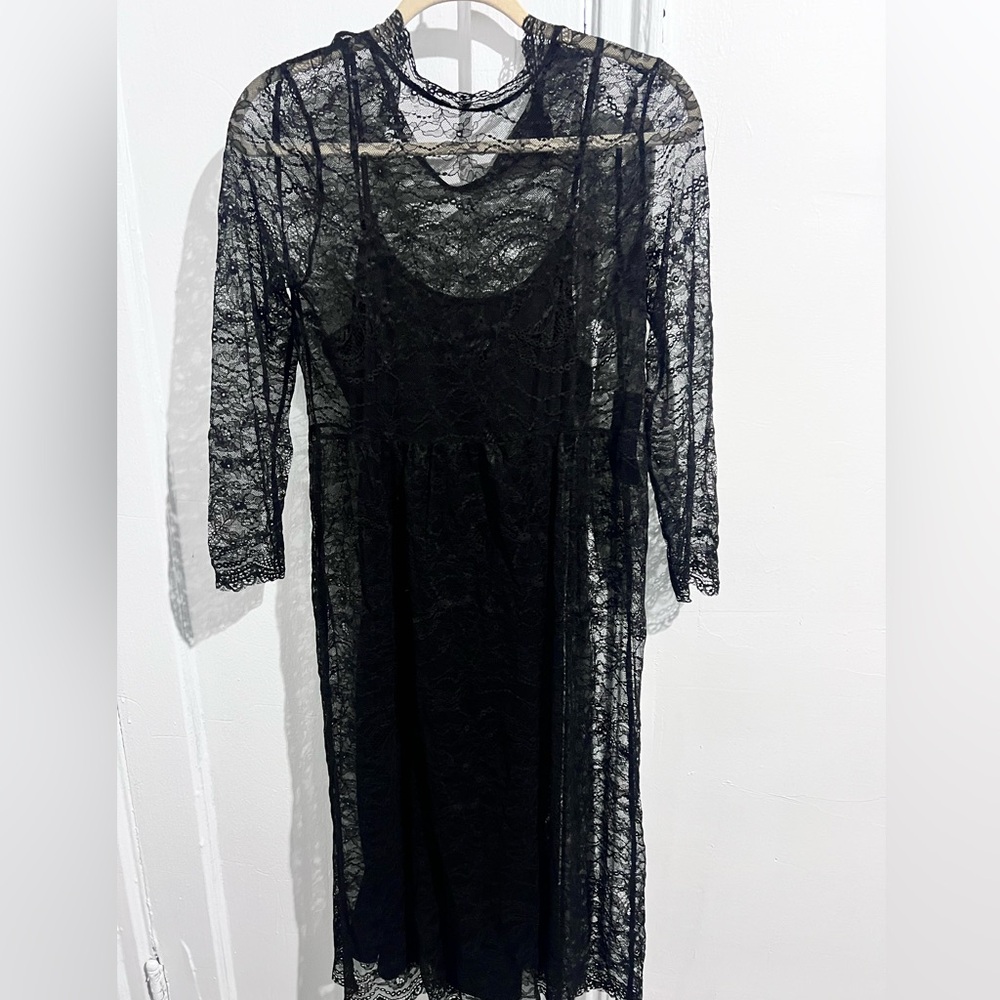 Black lace Zara dress size M